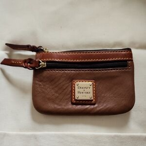 Dooney & Bourke Chestnut Leather Wallet Keychain